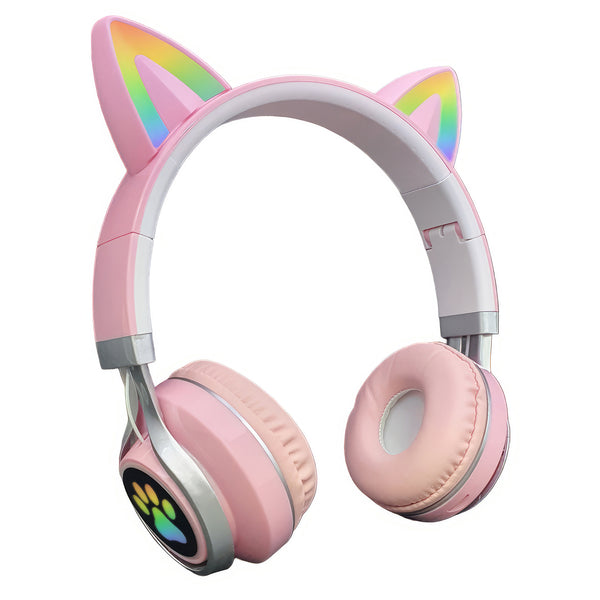 Wireless Slusalki - Fashion Cat Ears - Pink