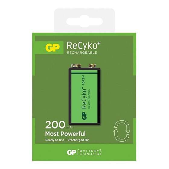Baterija 9V Rechargeable - GP ReCyko 200 mAh