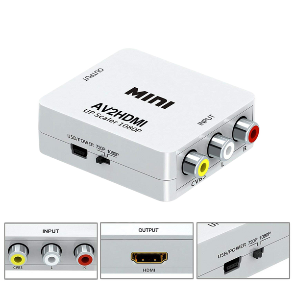 Video Adapter - RCA (AV) vo HDMI ( Analogen vo digitalen signal )