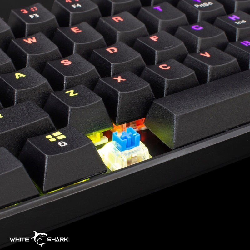 Mehanicka Pro Gejmerska Tastatura 60%  - White Shark Shinobi - Black - Blue Switches