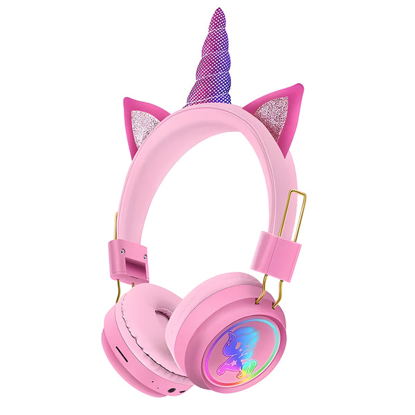 Wireless Slusalki - Unicorn RGB - Pink
