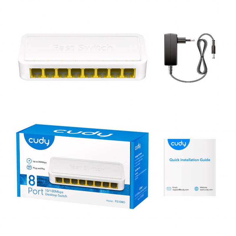 Switch so 8 Porti - Cudy FS108D - 8 Port Desktop Switch