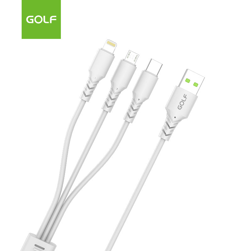 Kabel za Telefon - Kombiniran 3 in 1 - Micro, Type c i Lightning - Golf GC-85