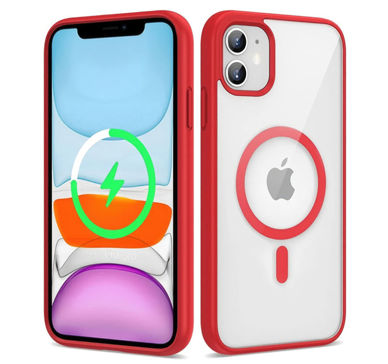 Maska za Telefon - iPhone 11  - MagSafe Compatible - TPU Acrylic Red
