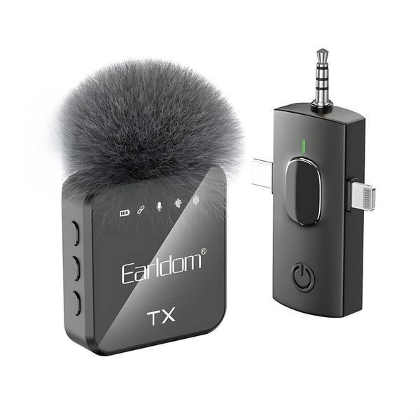 Wireless Mikrofon - Earldom - 3-in-1 Wireless Digital Collar Microphone