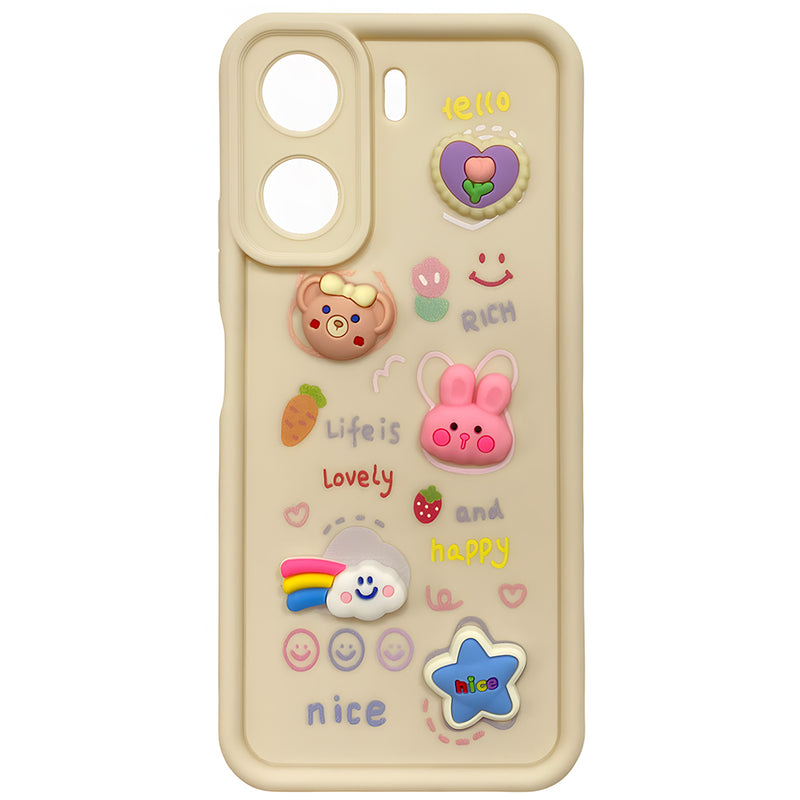 Maska za Telefon - Redmi 13C - Happy Kids - Cream