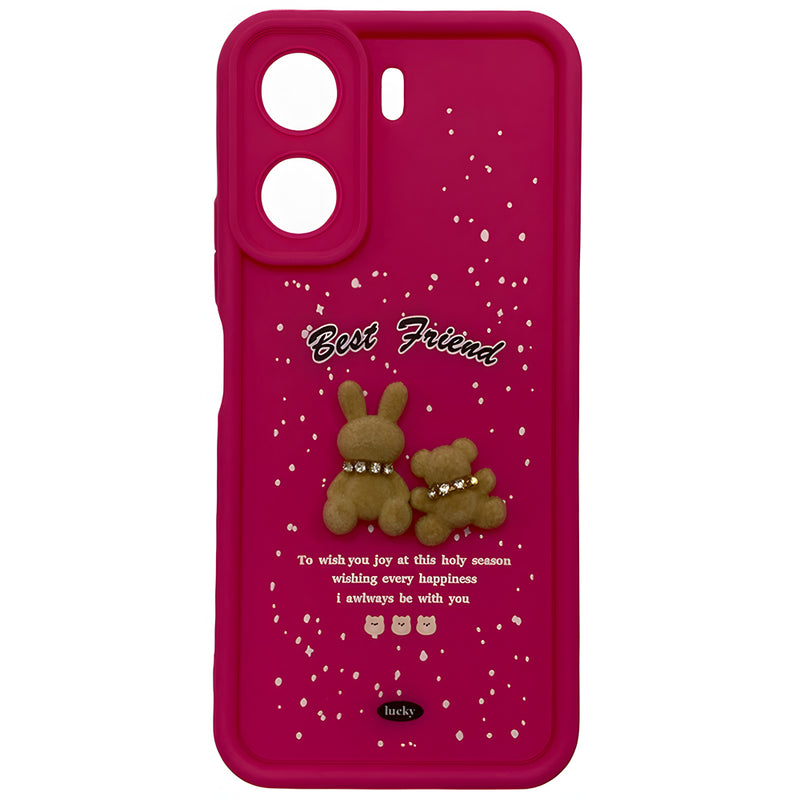 Maska za Telefon - Redmi 13C - Happy Kids - Dark Pink