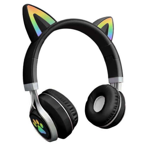 Wireless Slusalki - Fashion Cat Ears - Black