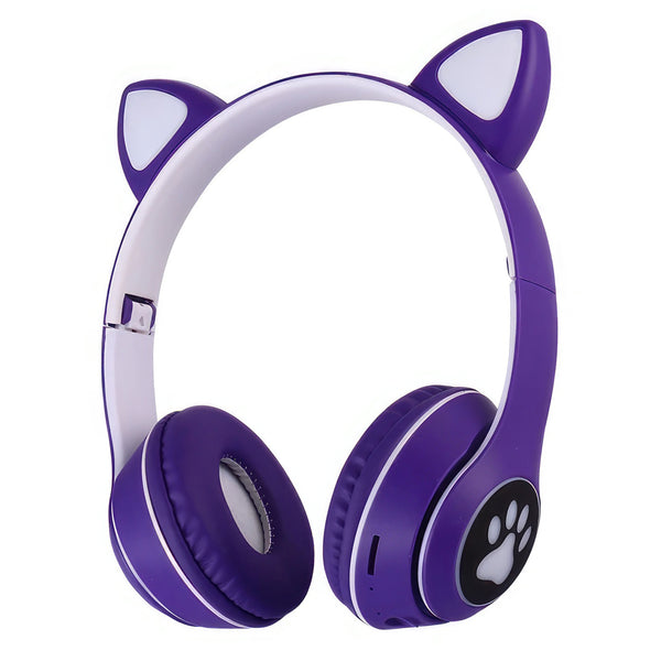 Wireless Slusalki - Cat Ears - Purple