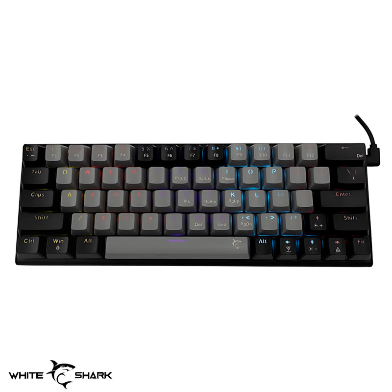 Mehanicka Pro Gejmerska Tastatura 60%  - White Shark Wakizashi  - Black / Gray - Blue Switch