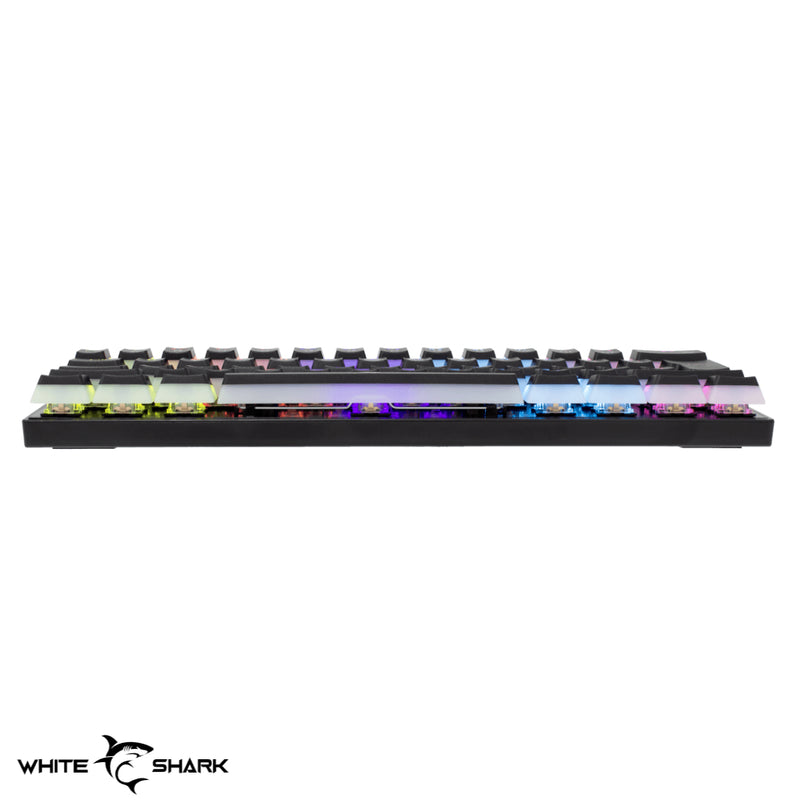 Mehanicka Pro Gejmerska Tastatura 60%  - White Shark Ashiko - Black - Red Switches