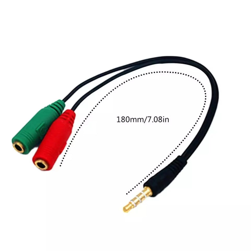 Audio adapter 3.5mm razdelnik za mikrofon i slusalki so kabel - Black