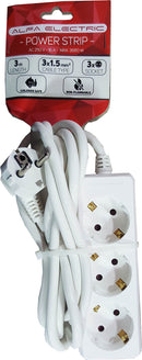 Prodolzen Kabel so tri priklucoci bez prekinuvac - Alfa 3m 3*1.5