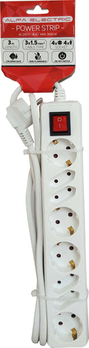 Prodolzen Kabel so kombinirani priklucoci so prekinuvac - Alfa 3m 3*1.5