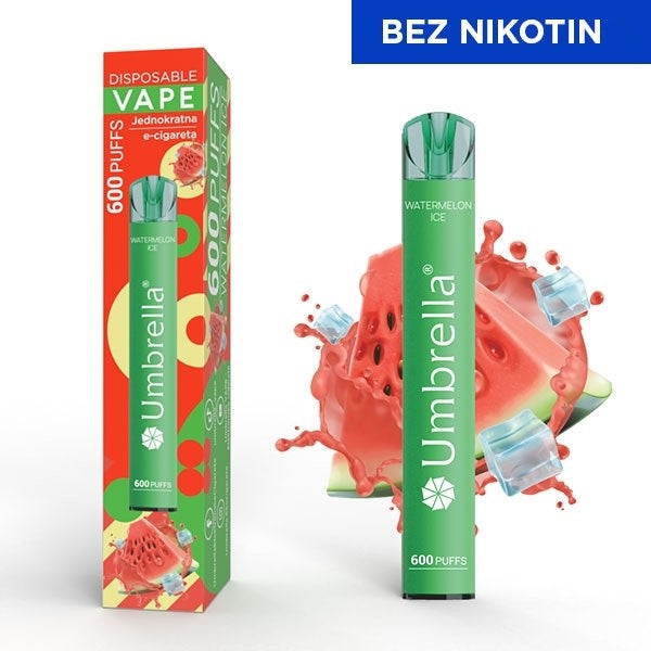 Ednokratno Elektronsko Nargile / Cigara / Vape ( 600 povlekuvanja ) - Umbrella - Watermelon Ice