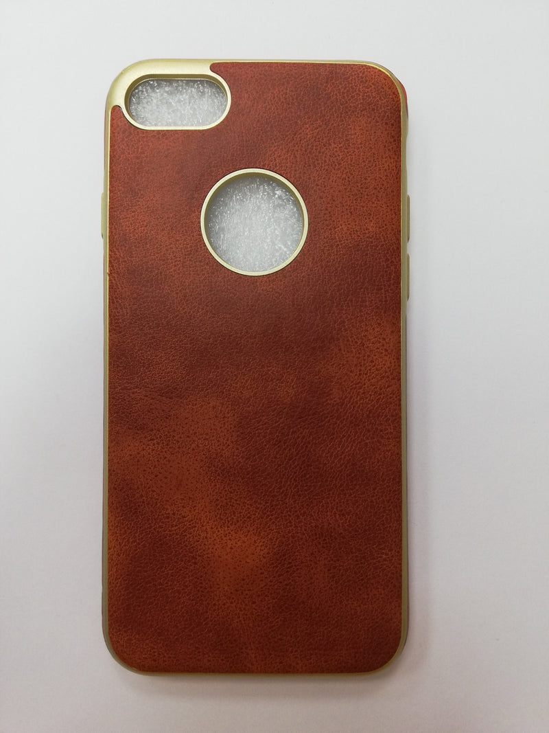 Maska za Telefon iPhone 7 / 8 - Leather Brown and Gold
