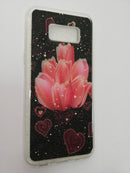 Maska za telefon Samsung S8 Plus - Flower Sparkle Black