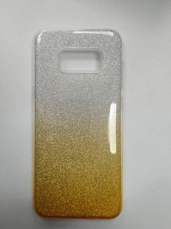 Maska za telefon Samsung S8 plus - Glittery Silver and Yellow
