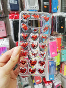 Maska za telefon Samsung S8 - Glitter 3d hearts Red