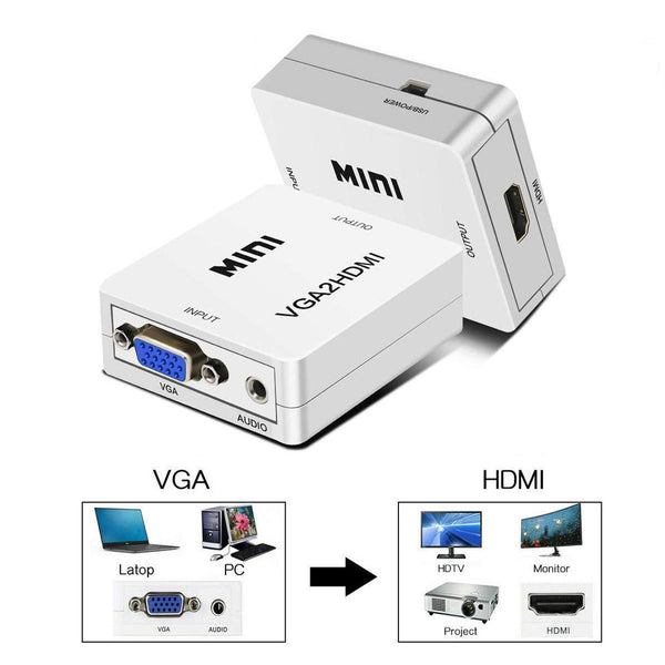 Video Adapter - VGA vo HDMI so napojuvanje - VGA2HDMI