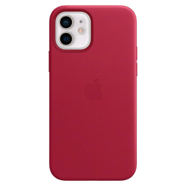 Maska za telefon iPhone 12 / 12 Pro - Leather Case Dark Red