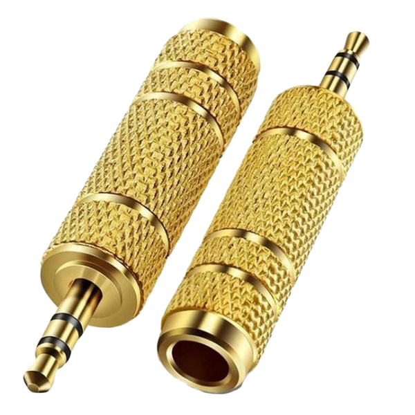 Audio adapter - 6.35mm vo 3.5mm Stereo - Gold