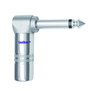 Audio konektor - Tasker - 6.35mm - Mono pod agol - Masko - Silver