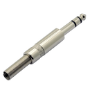 Audio konektor - Gitarski priklucok - Stereo - 6.3mm - Silver