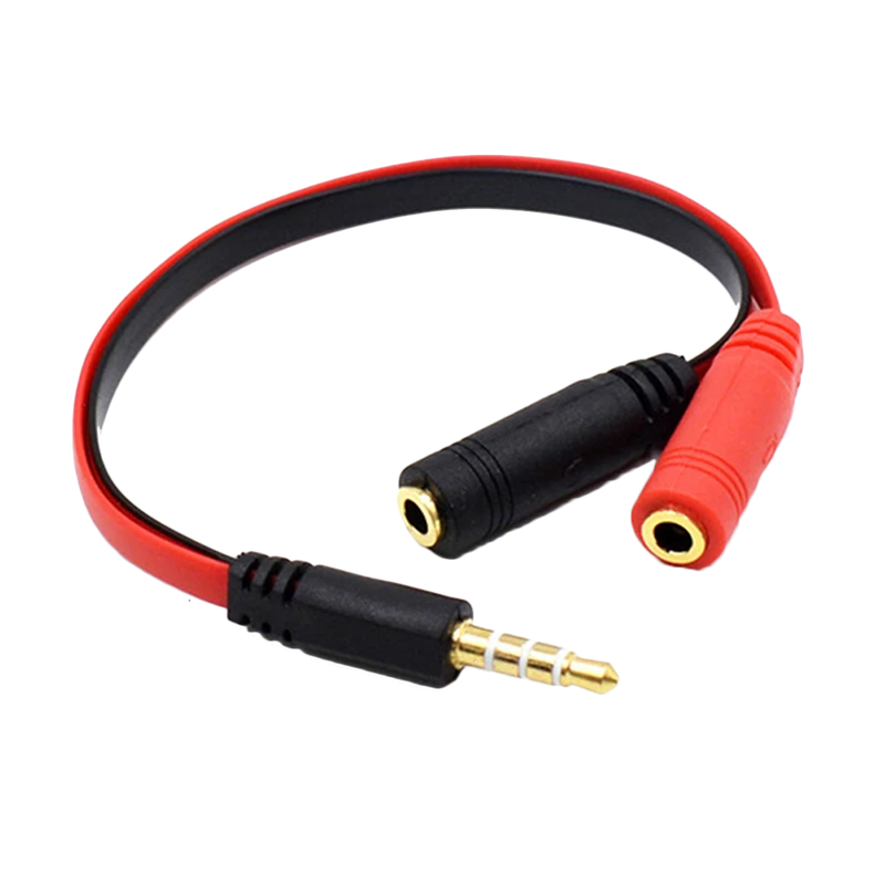 Audio adapter 3.5mm razdelnik za mikrofon i slusalki so kabel - Black