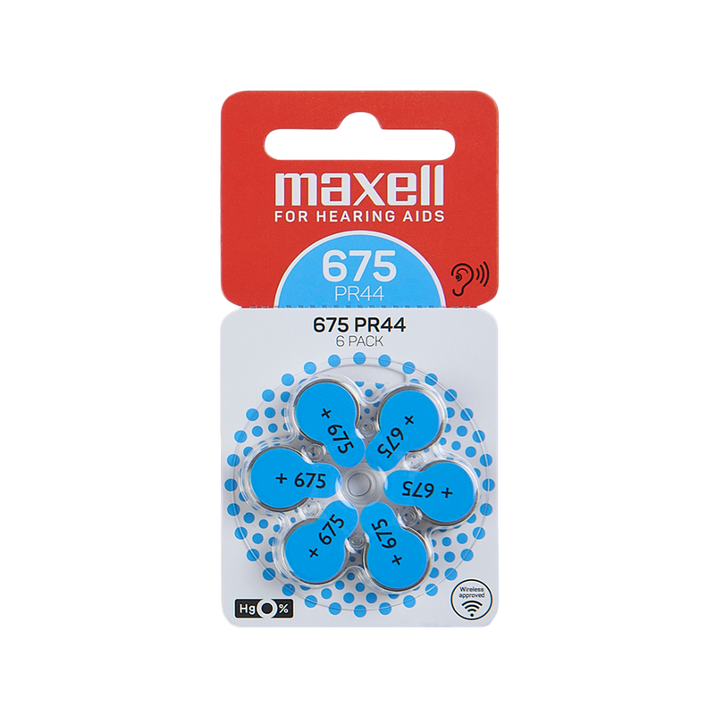 Baterija za slusni aparati - Maxell - 675-PR44 - 1.45V