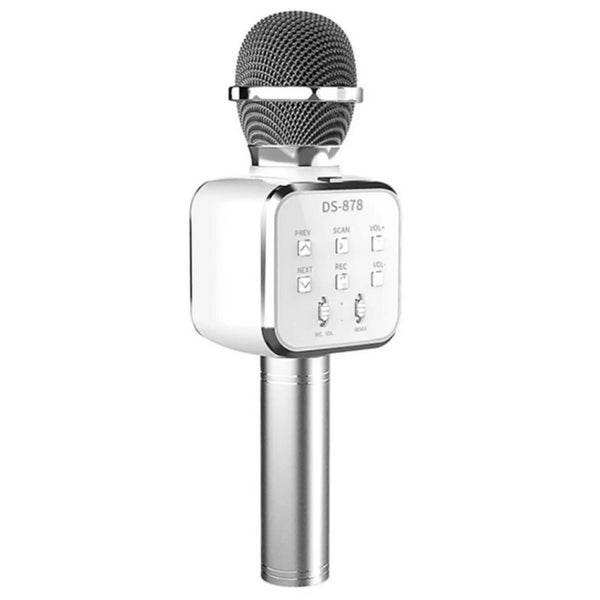 Karaoke Mikrofon so Zvucnik - DS-878 - Grey-White