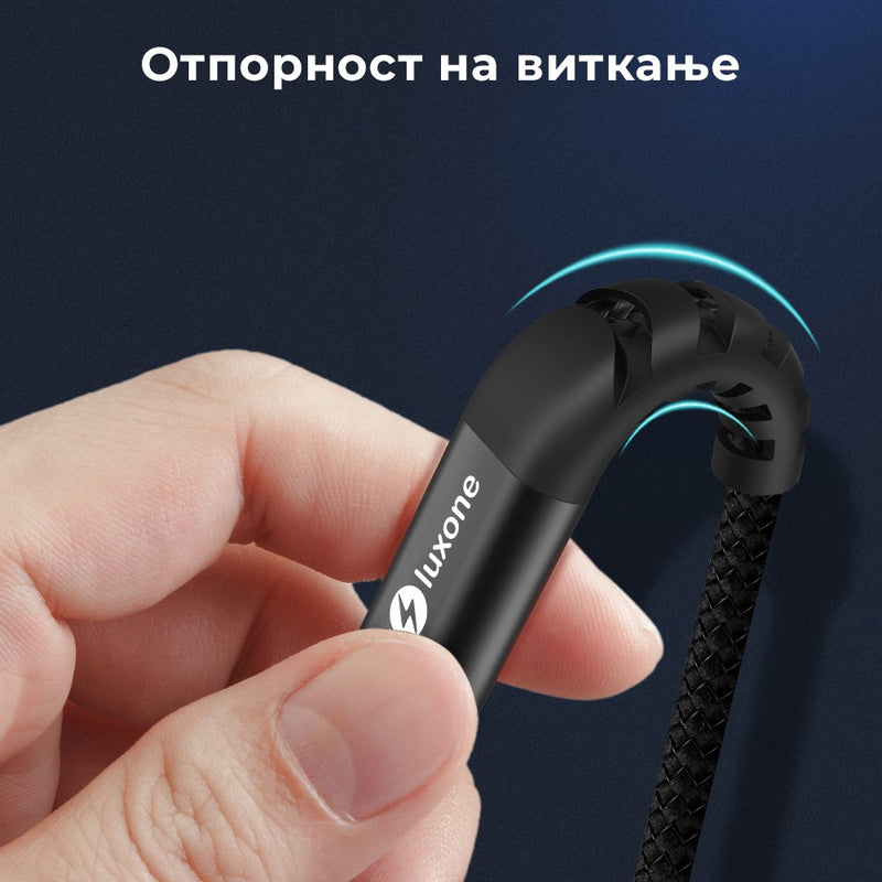 Kabel za telefon - Luxone - Type-C - Black