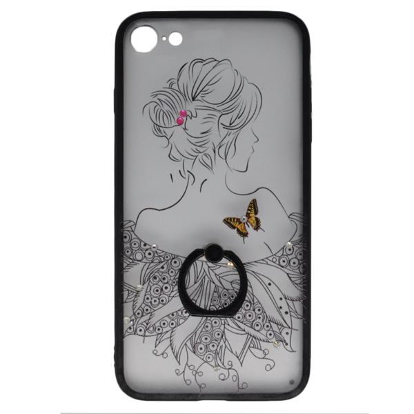 Maska za telefon Iphone 7 - Butterfly - Clear/Black