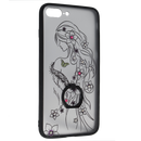 Maska za Telefon iPhone 7 Plus / 8 Plus - Flowers - Clear/Black