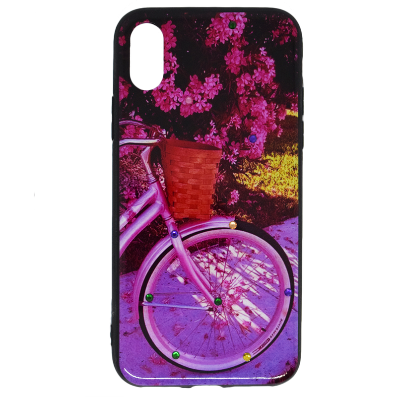 Maska za telefon iPhone X / Xs - Pink Bicycle