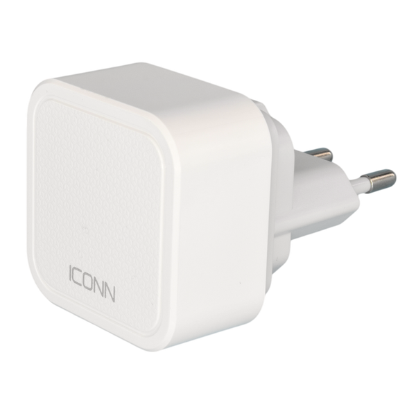 Adapter / Polnac so kabel - iConn IC-23 - Type C 18W - Super Fast Charge - White