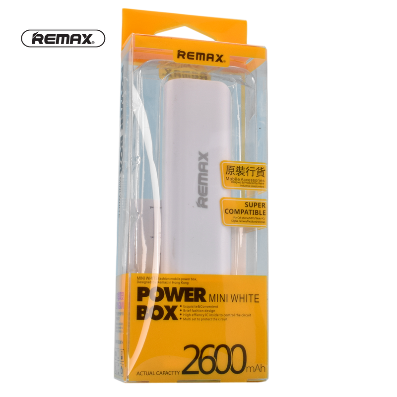 Prenosna Mobilna Baterija - Remax Mini - 2600mAh - White