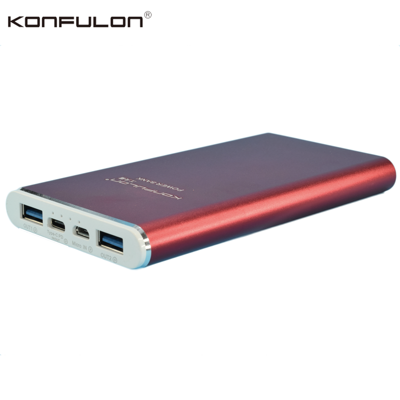 Prenosna Mobilna Baterija -  Type C 10000mAh Konfulon A3Q - Red
