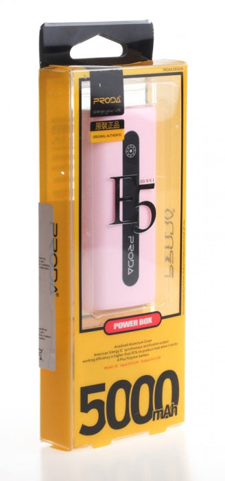Prenosna Mobilna Baterija - Proda E5 - 5000mAh - Pink