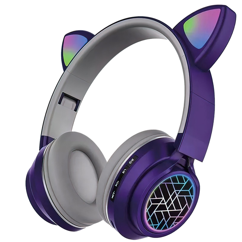 Wireless Slusalki - Cat Ears - ST79M - Purple