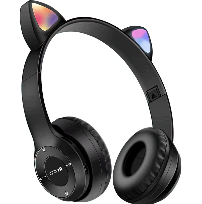 Wireless Slusalki - Cat Ears - P47M - Black