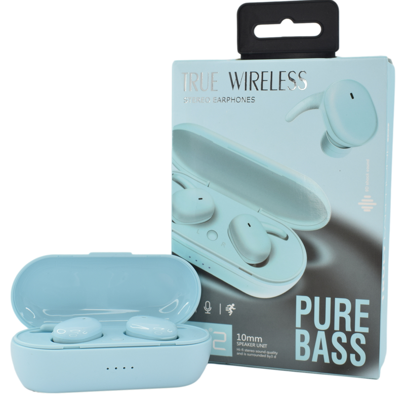 Wireless slusalki - Truly Earphone P2 TWS - Blue