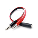 Audio adapter - 3.5mm Razdelnik za Mikrofon i Slusalki so Kabel (Zenski priklucok)