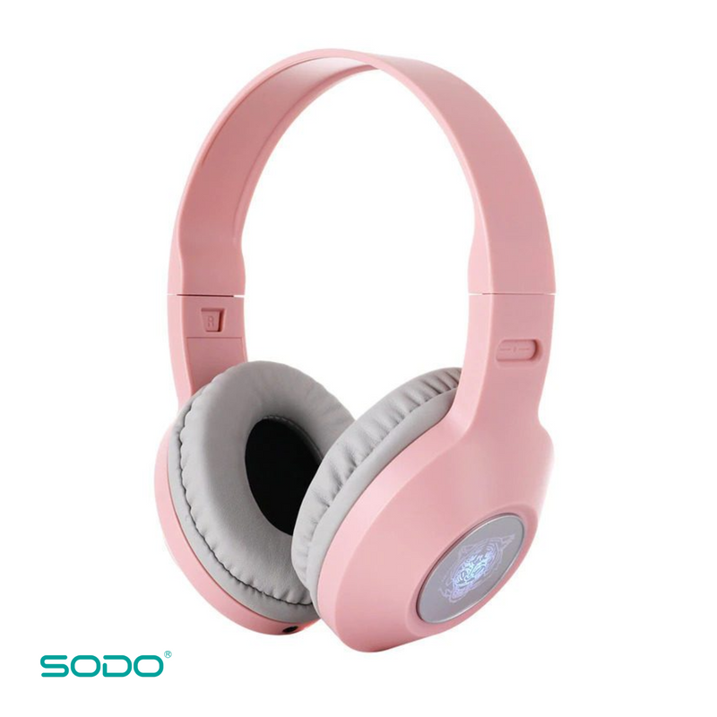 Wireless Slusalki - SODO - SD-70I - RGB - Baby Pink