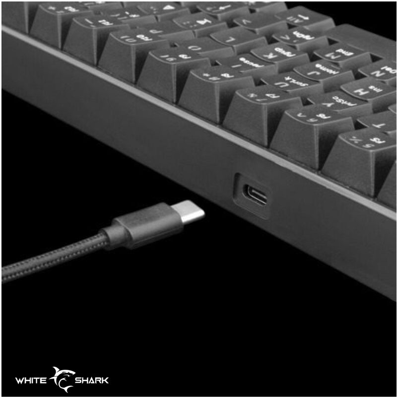 Mehanicka Pro Gejmerska Tastatura 60%  - White Shark Shinobi - Black - Blue Switches