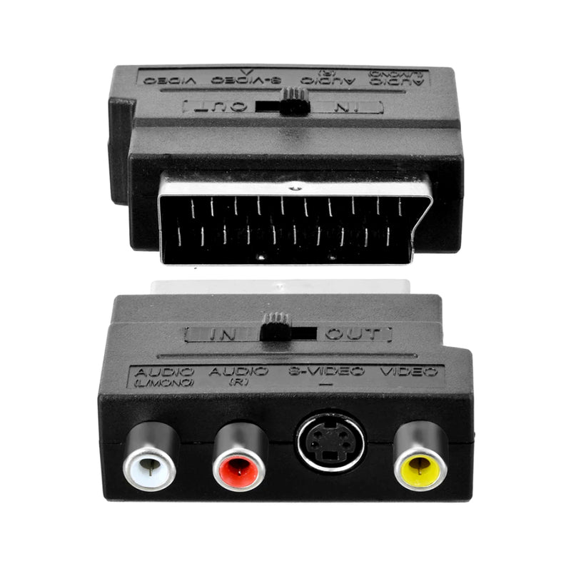 Video Adapter - Scart masko vo 3 x RCA zensko + S-VHS